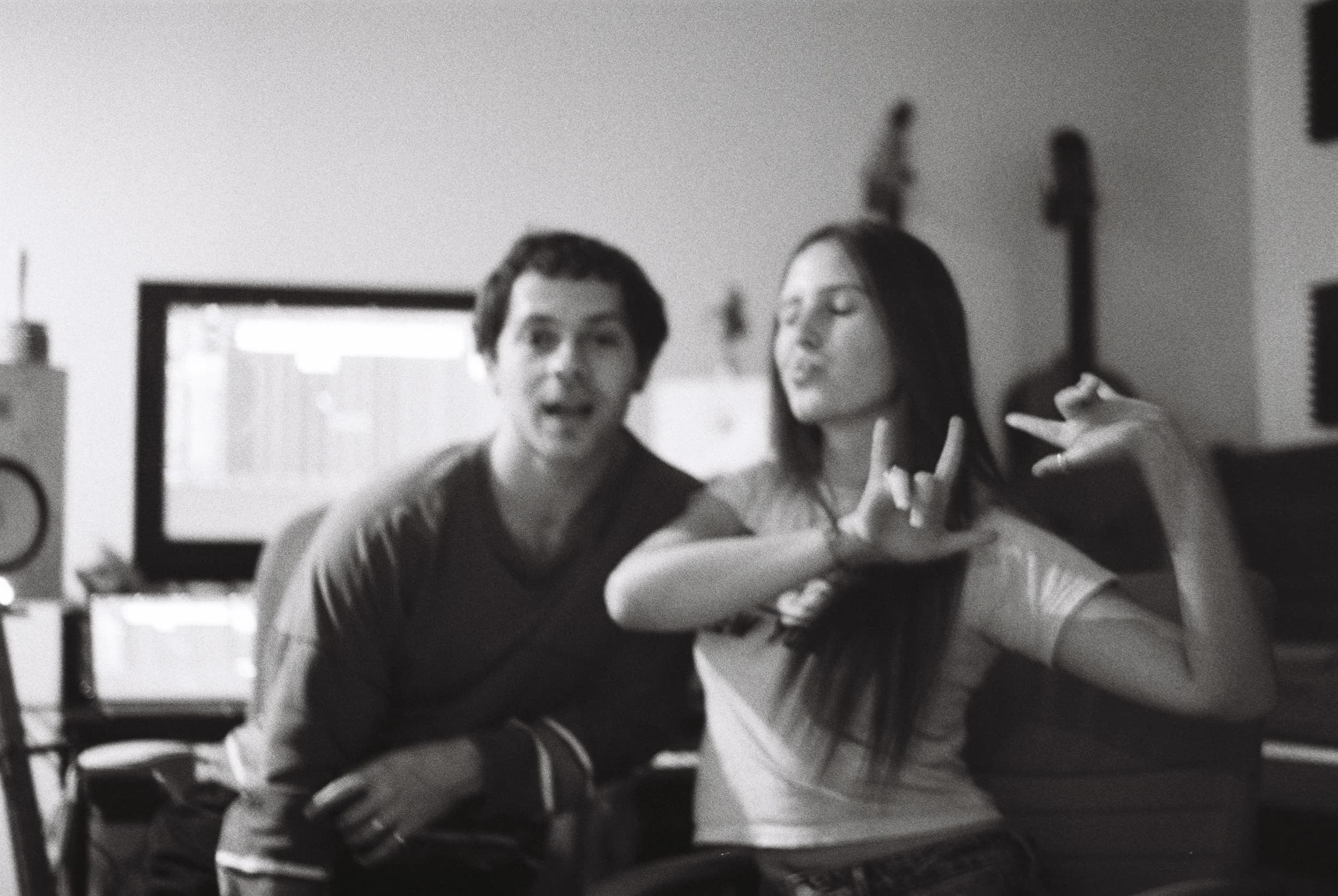 Jonah Leon and Ruby Love in the studio