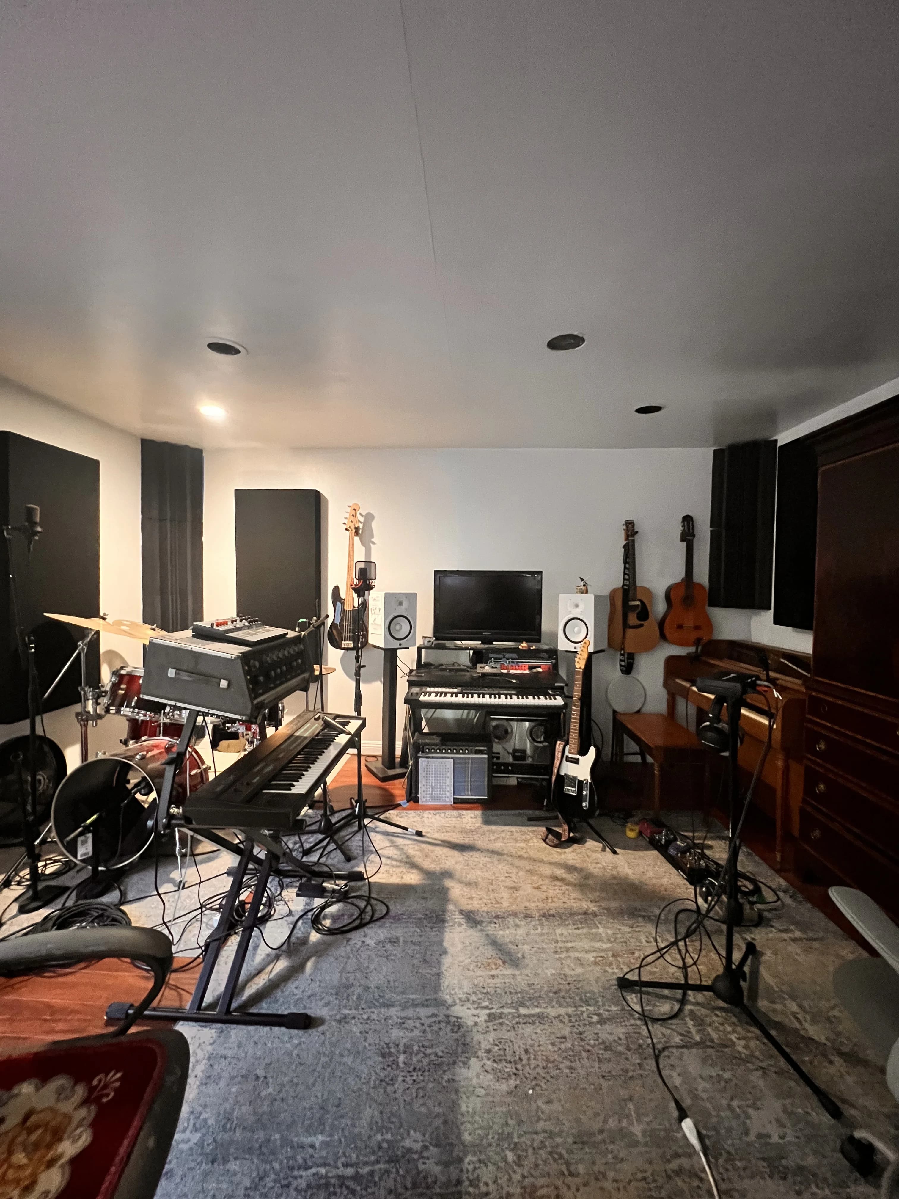 Studio drum setup